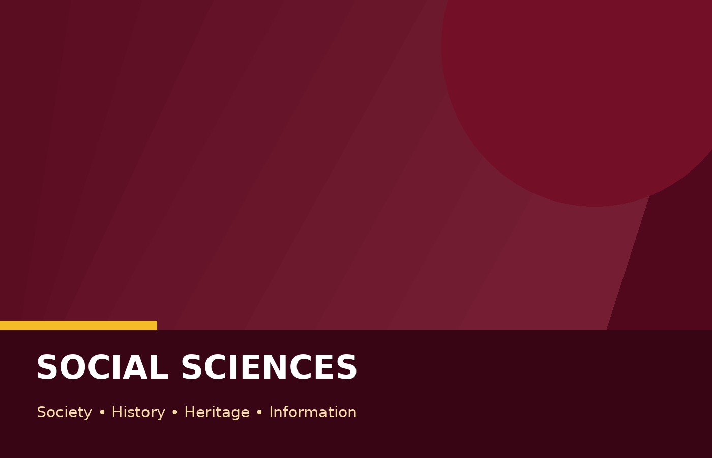 Department of Social Sciences and Comparative Studies
